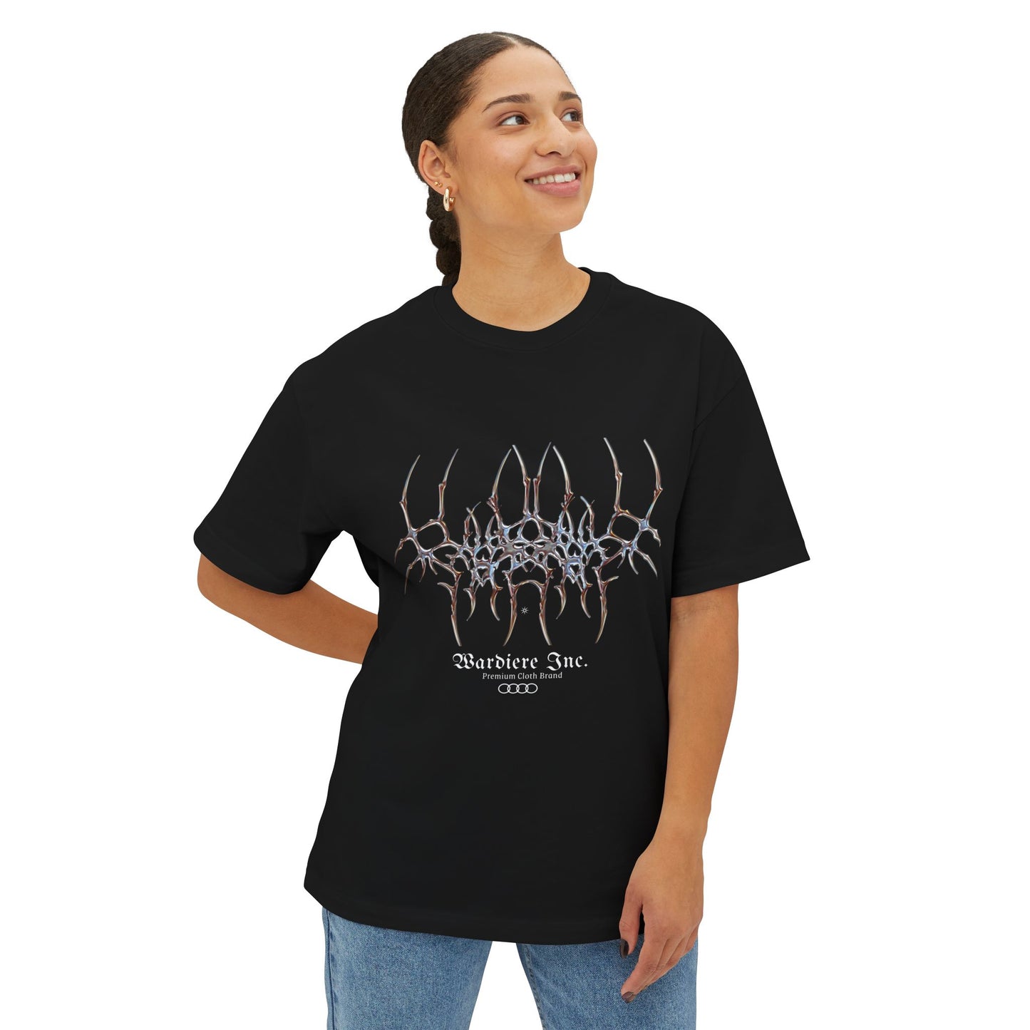 Abstract Symmetry Graphic Tee — Minimalist Fractal Cracked Design