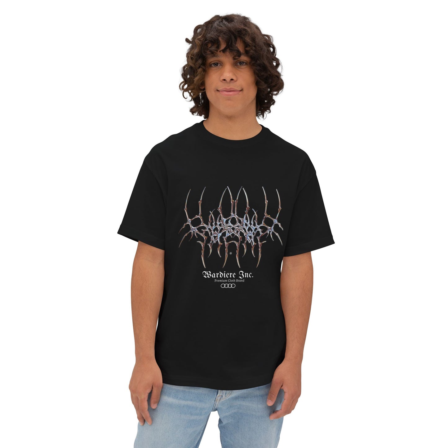 Abstract Symmetry Graphic Tee — Minimalist Fractal Cracked Design