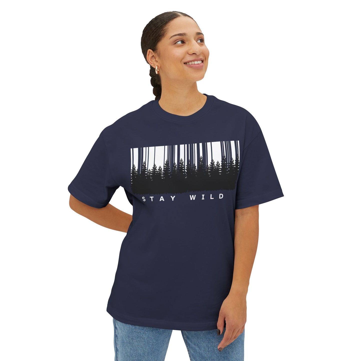 Stay Wild Forest Barcode Tee