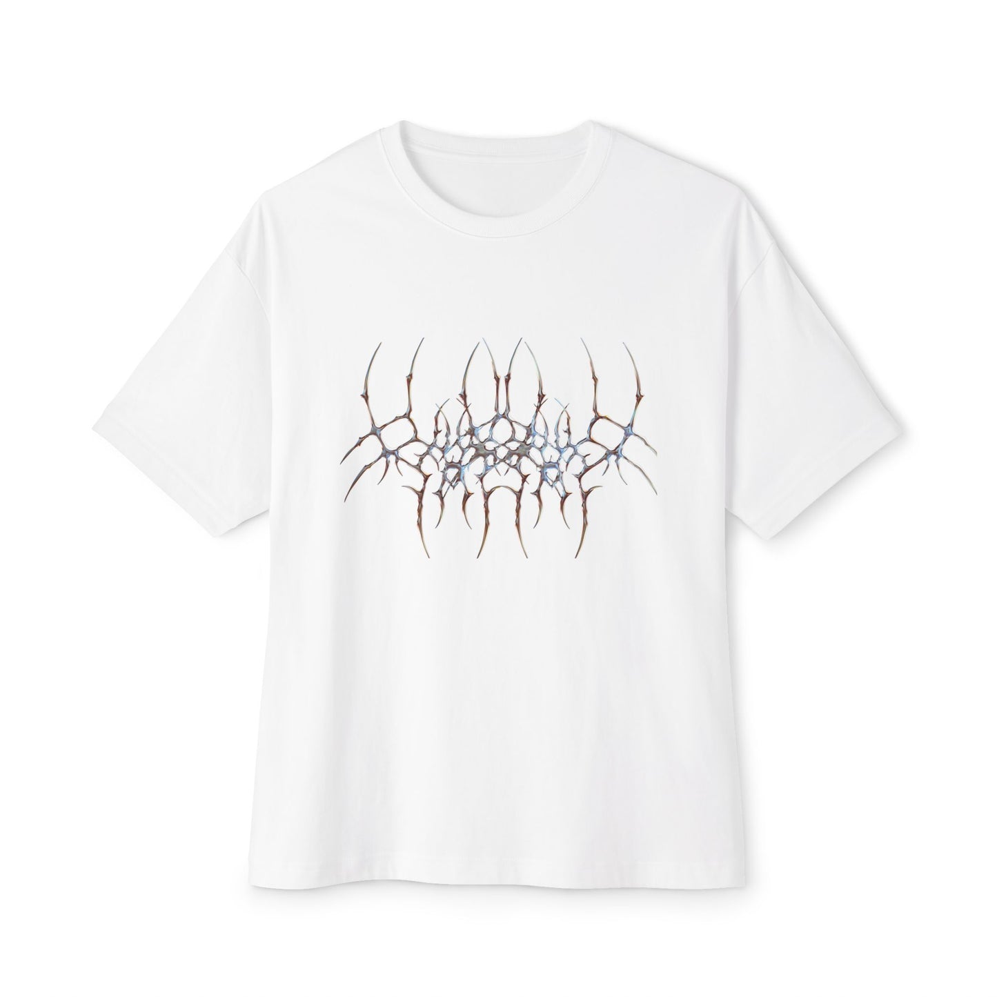 Abstract Symmetry Graphic Tee — Minimalist Fractal Cracked Design