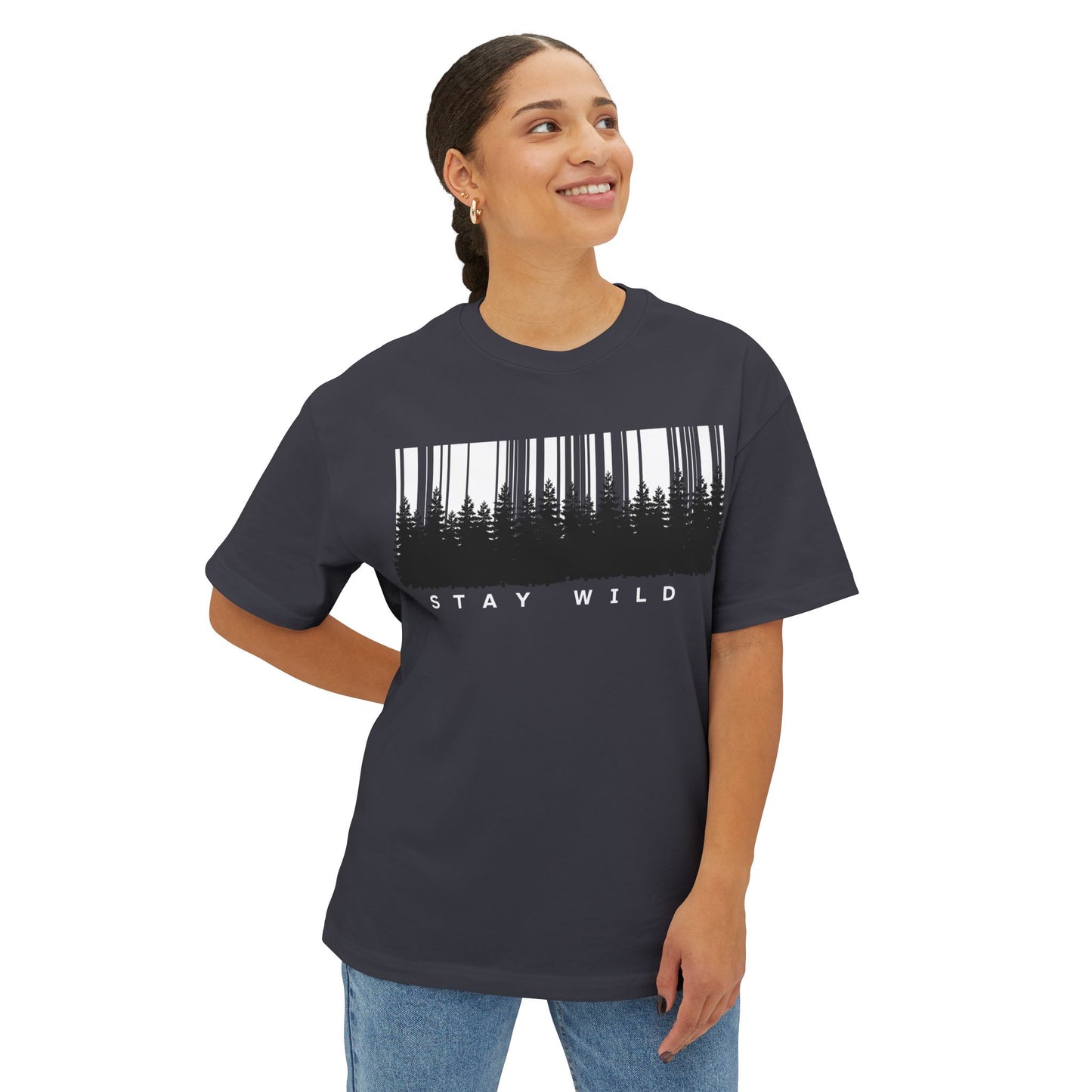 Stay Wild Forest Barcode Tee