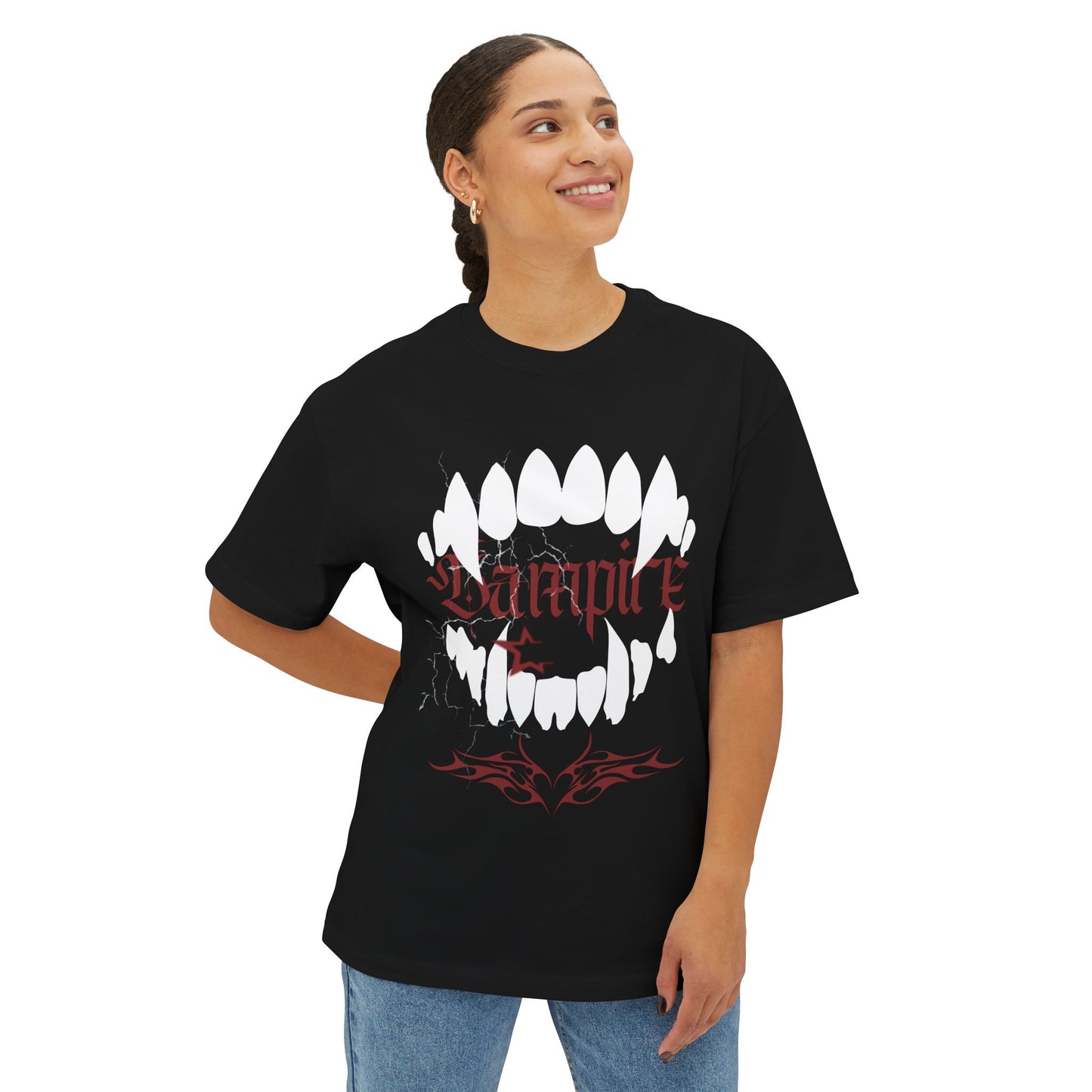 Vampire Fangs Graphic Tee — Gothic Horror Vampire Shirt