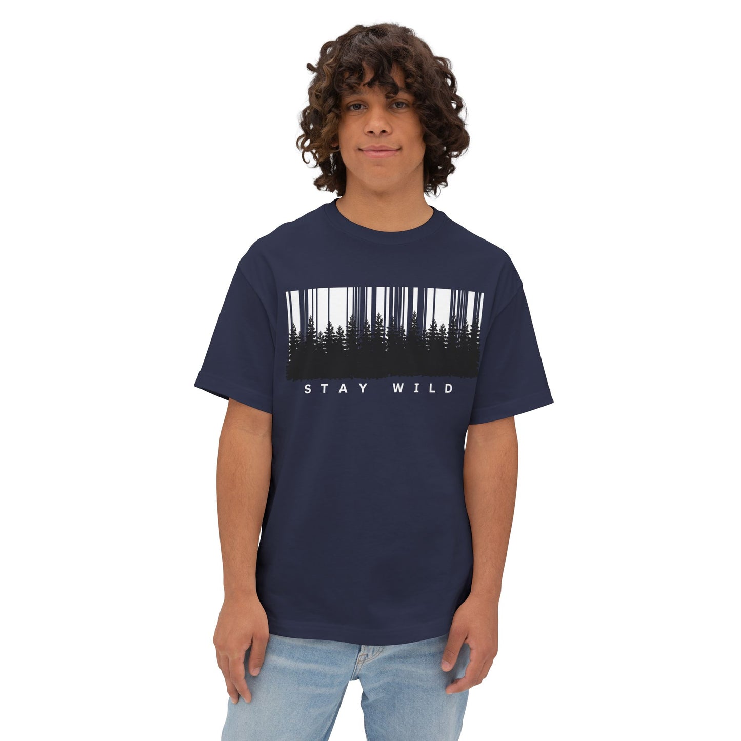 Stay Wild Forest Barcode Tee