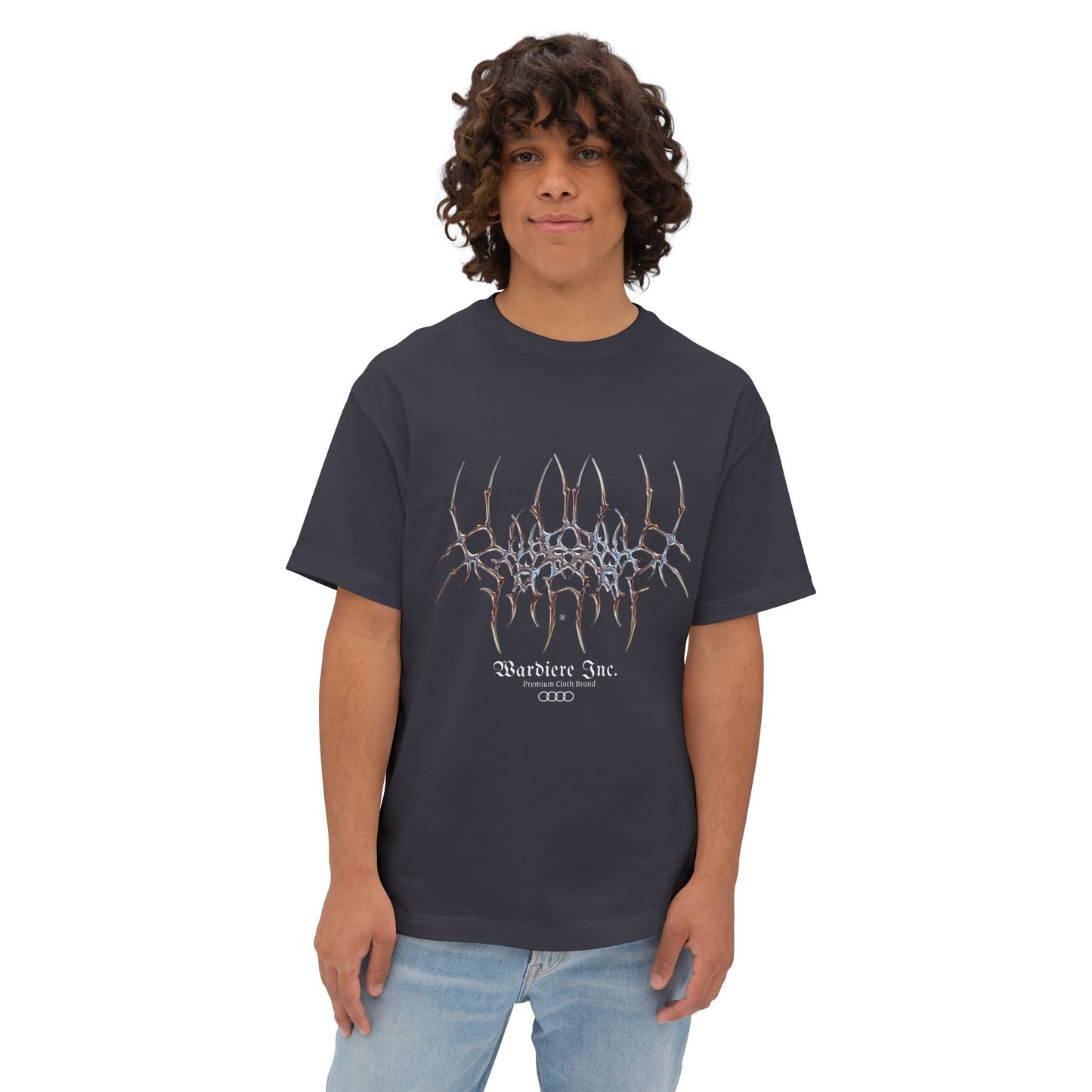 Abstract Symmetry Graphic Tee — Minimalist Fractal Cracked Design