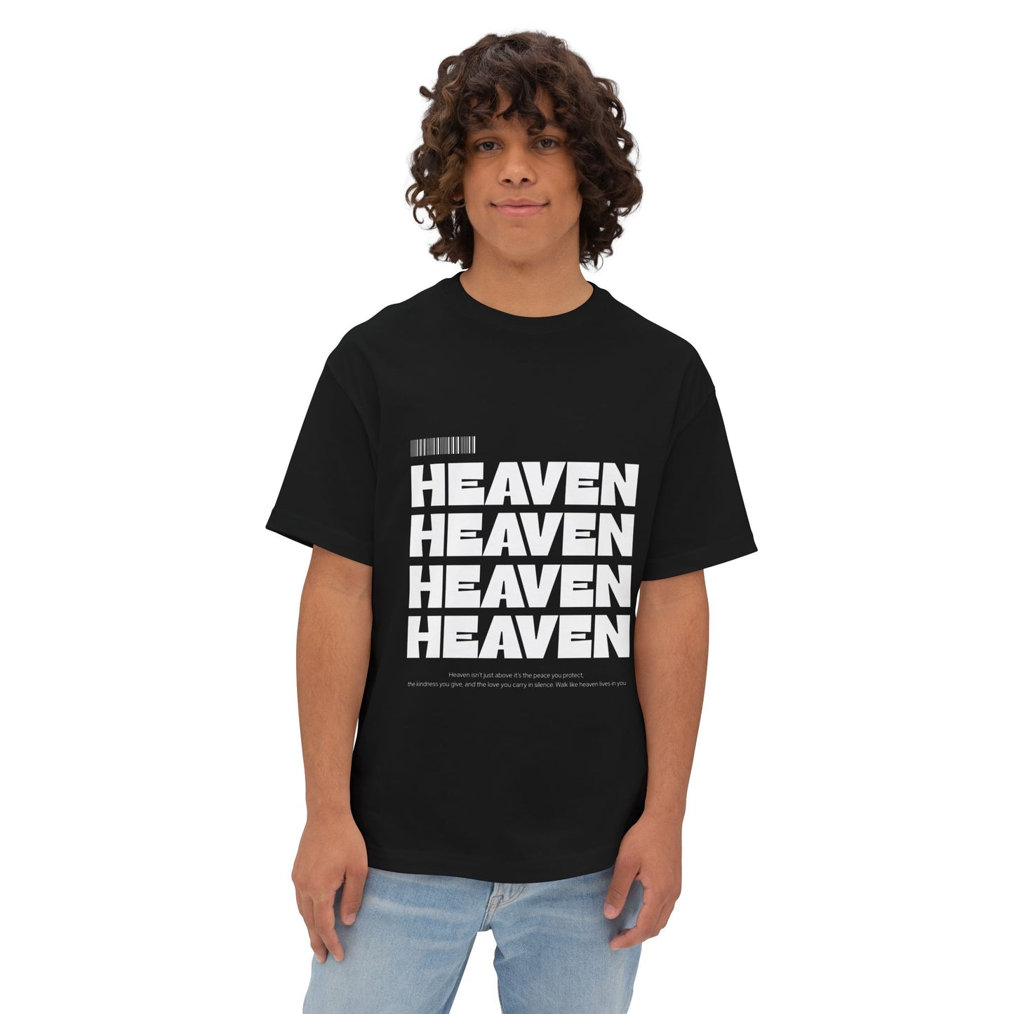 Heaven Repeat Boxy Tee — Oversized Graphic T‑Shirt