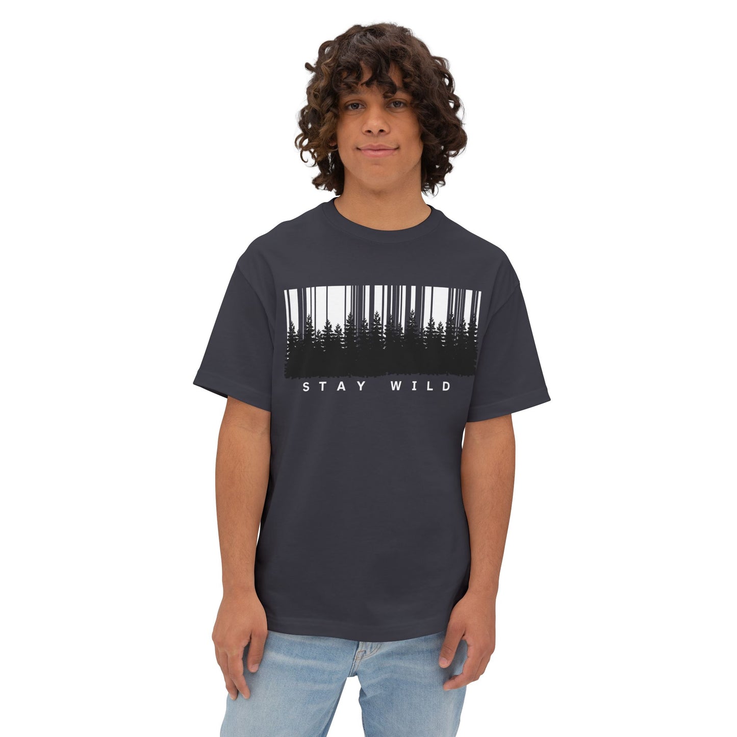 Stay Wild Forest Barcode Tee