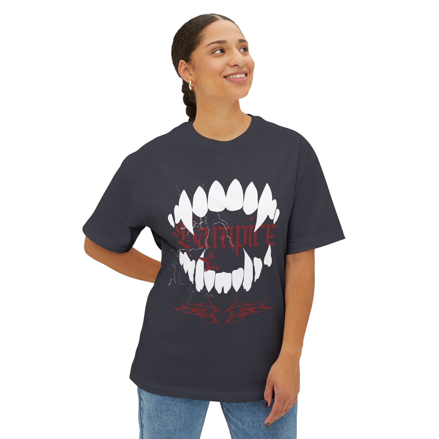 Vampire Fangs Graphic Tee — Gothic Horror Vampire Shirt