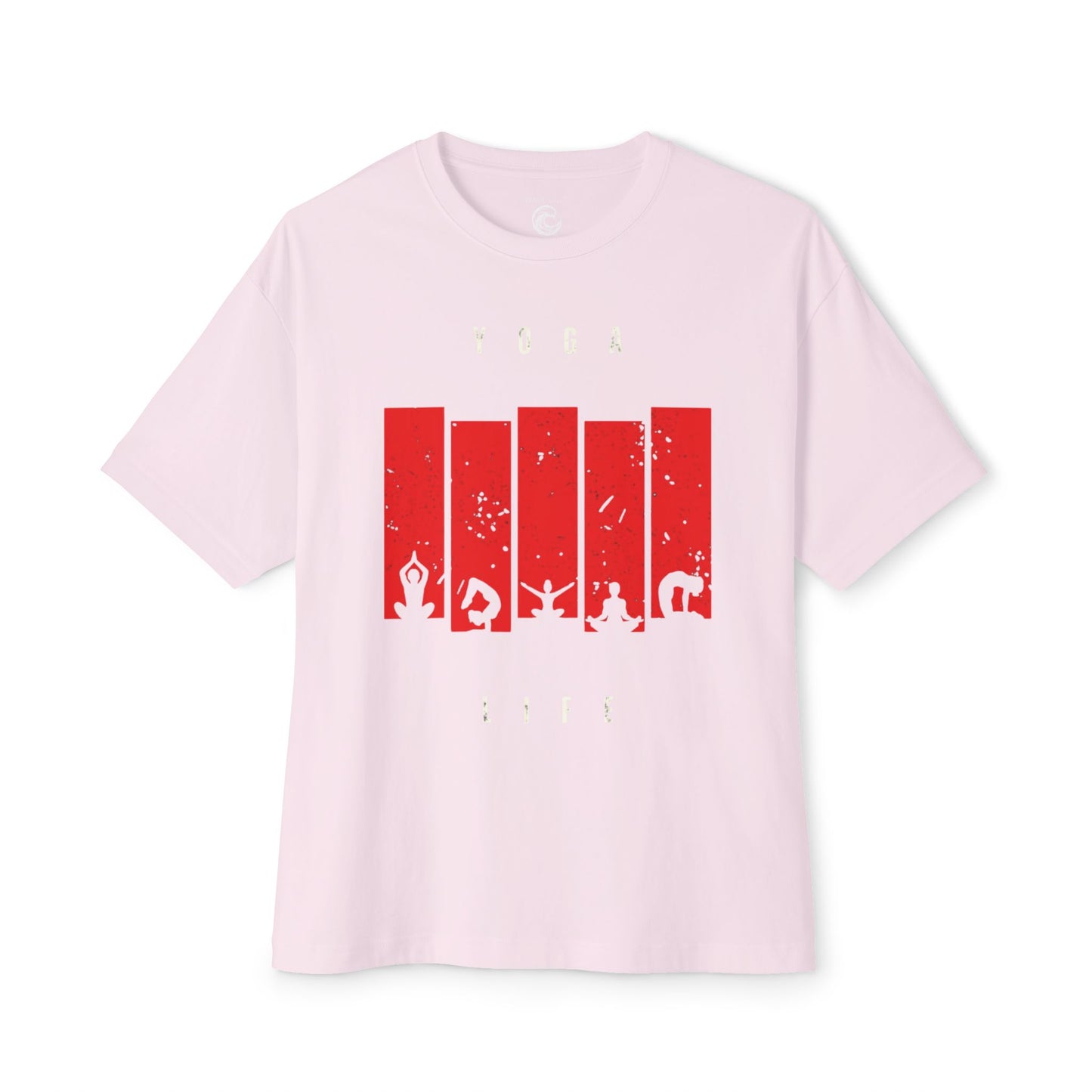Boxy Tee — Red Bar Yoga Silhouette Graphic