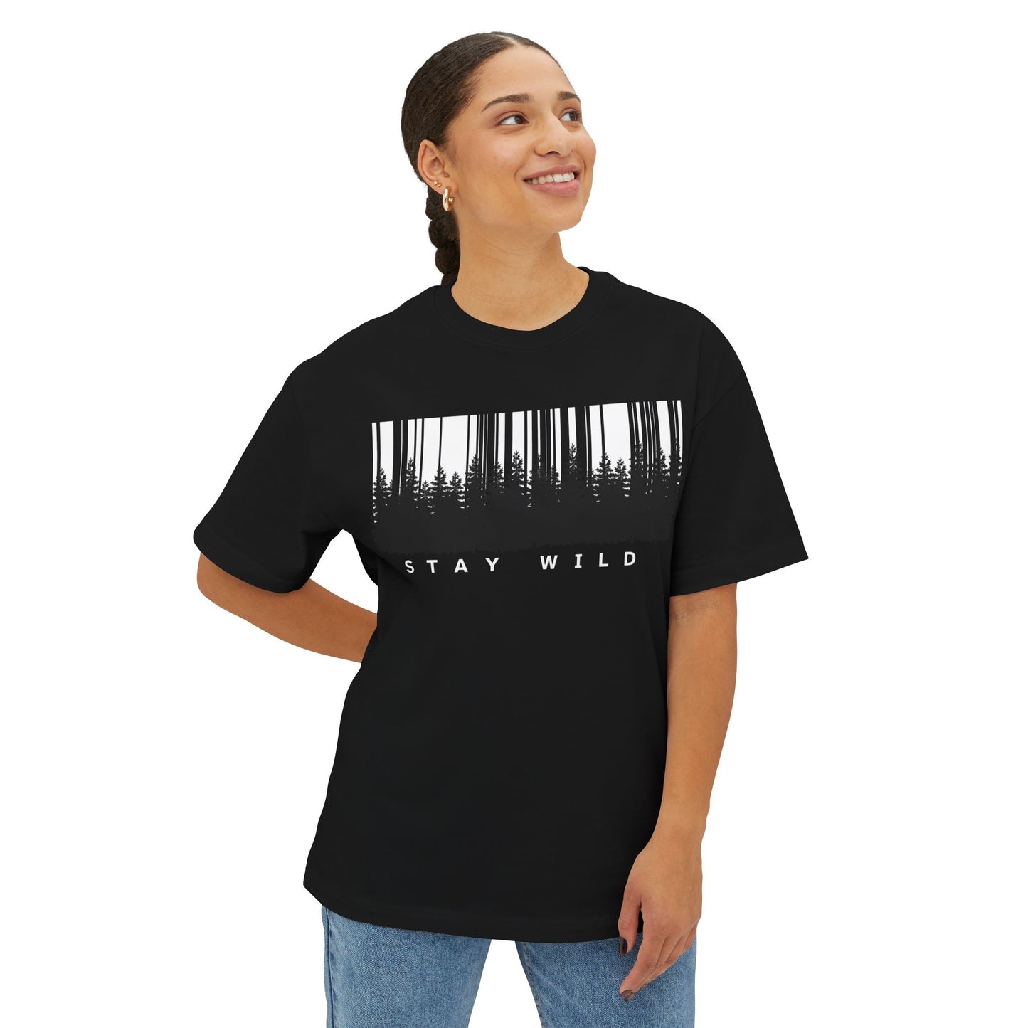 Stay Wild Forest Barcode Tee