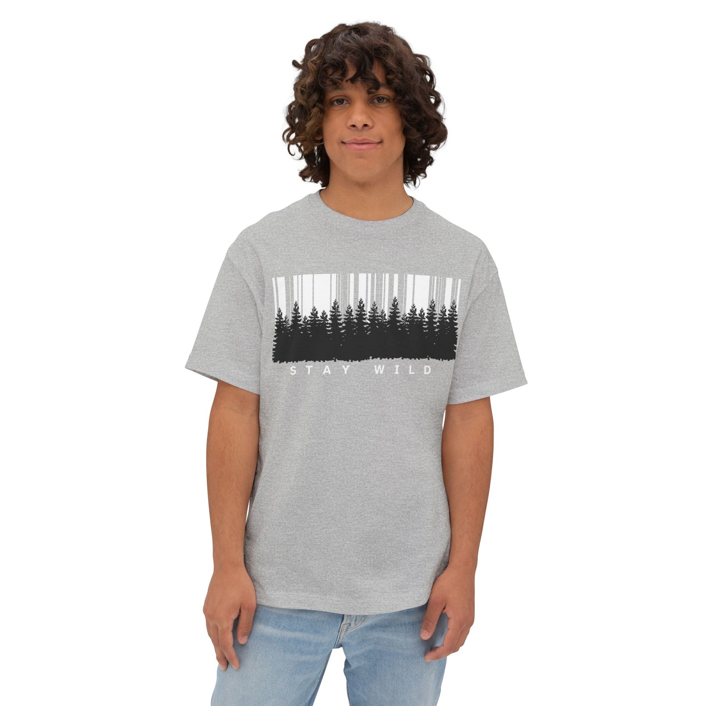 Stay Wild Forest Barcode Tee