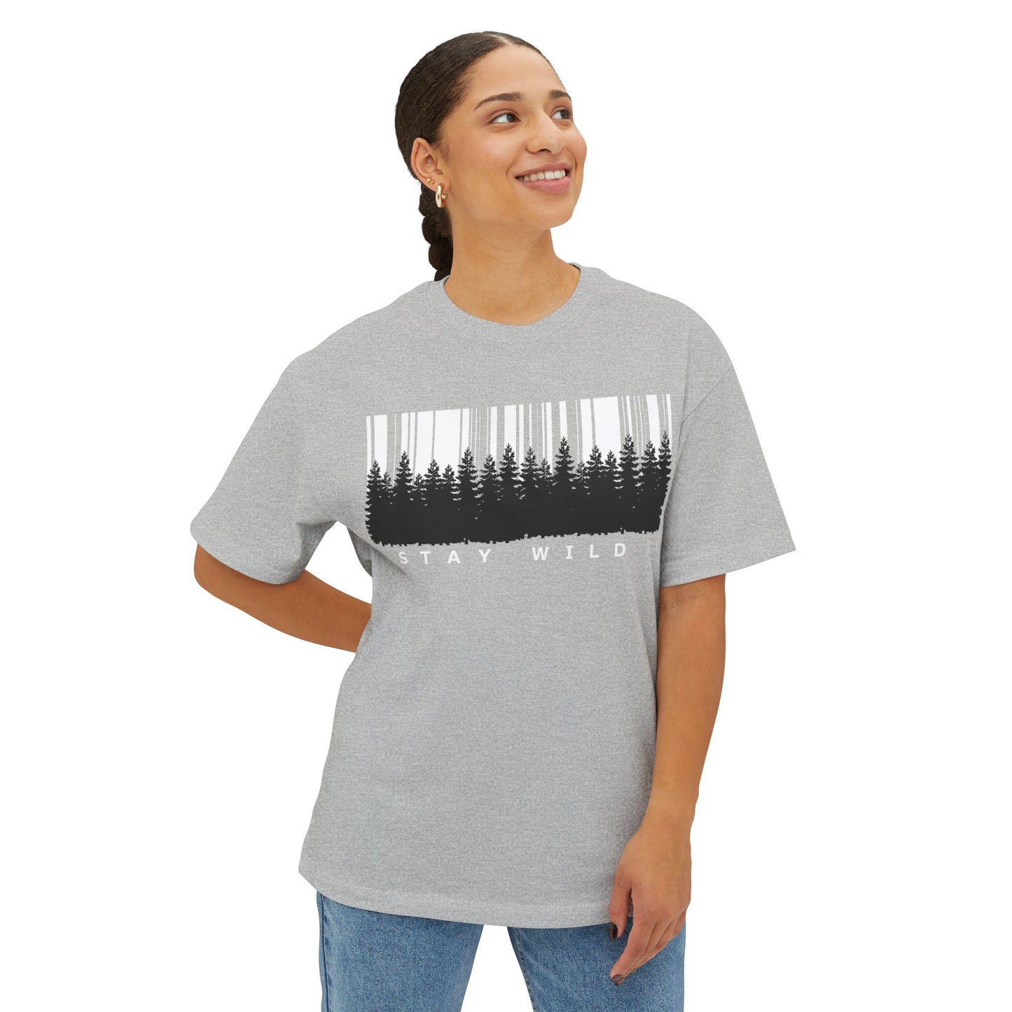 Stay Wild Forest Barcode Tee
