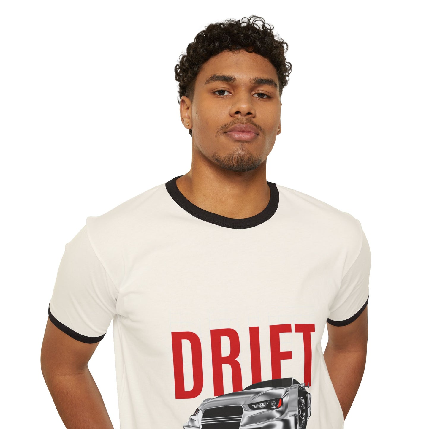 Drift Racing Car Ringer Tee — Vintage Motorsport Drift T‑Shirt