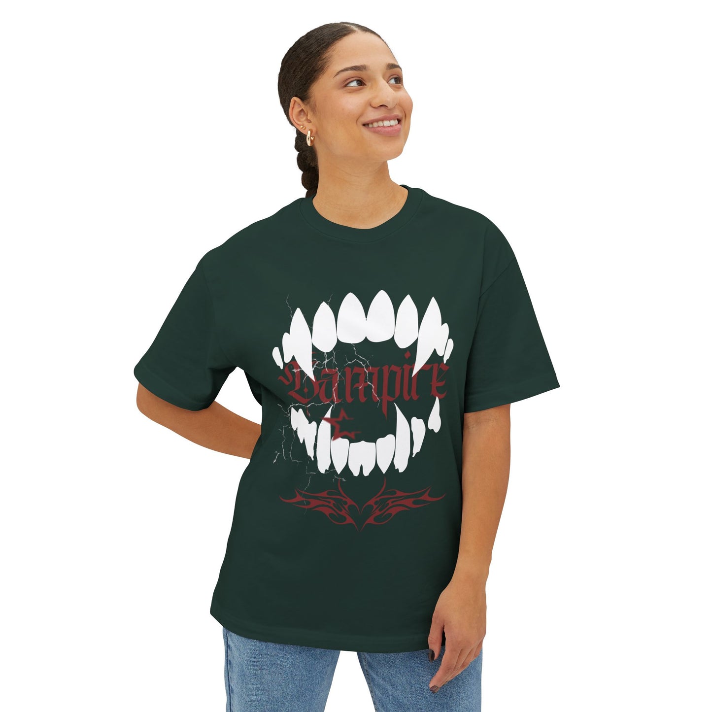 Vampire Fangs Graphic Tee — Gothic Horror Vampire Shirt