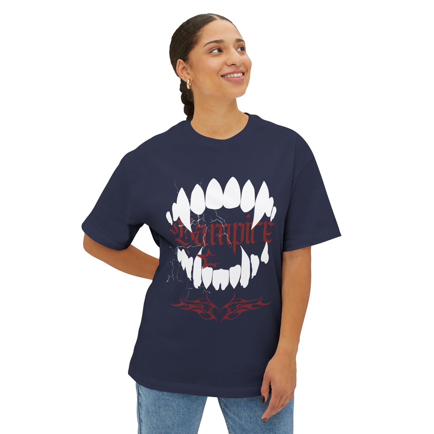 Vampire Fangs Graphic Tee — Gothic Horror Vampire Shirt