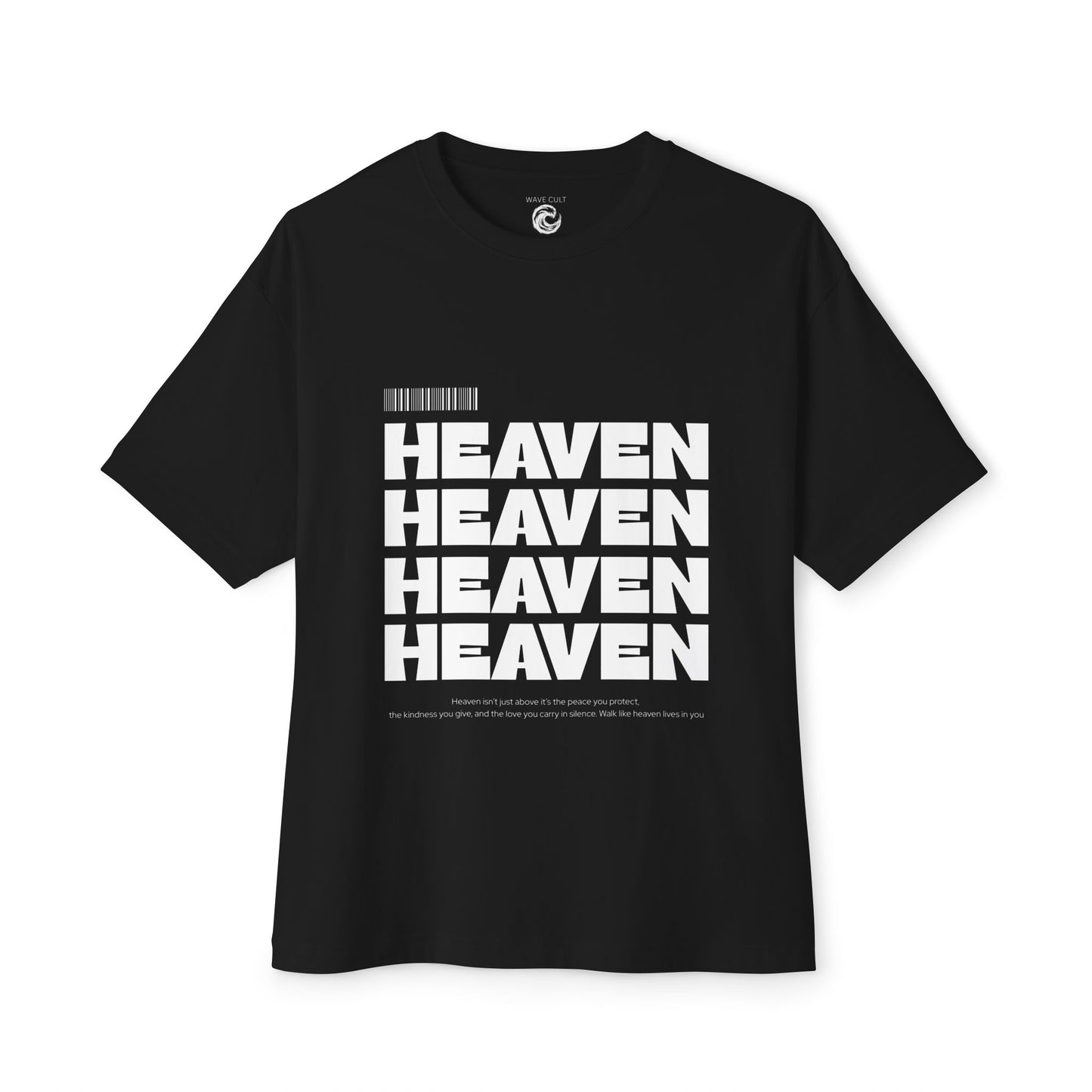 Heaven Repeat Boxy Tee — Oversized Graphic T‑Shirt