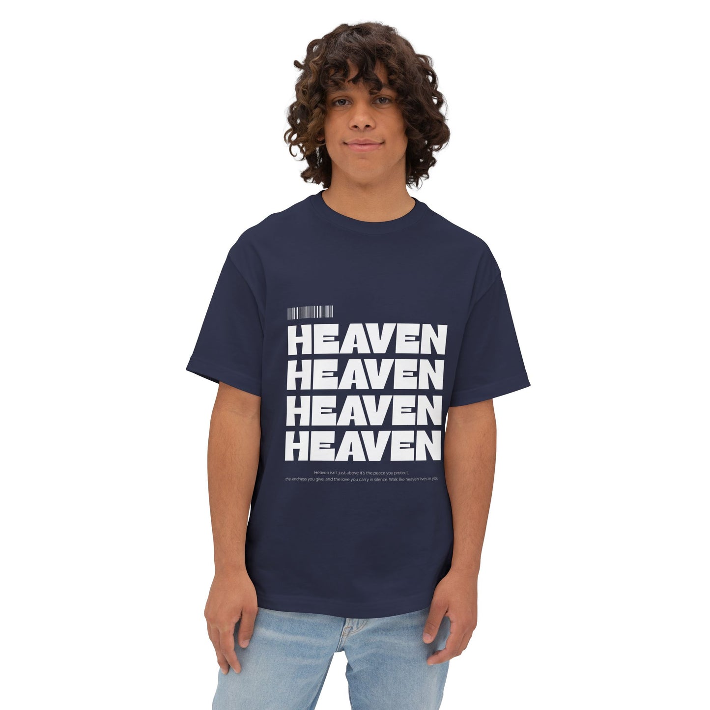 Heaven Repeat Boxy Tee — Oversized Graphic T‑Shirt