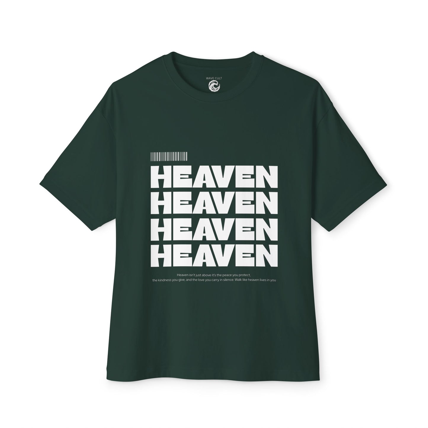 Heaven Repeat Boxy Tee — Oversized Graphic T‑Shirt