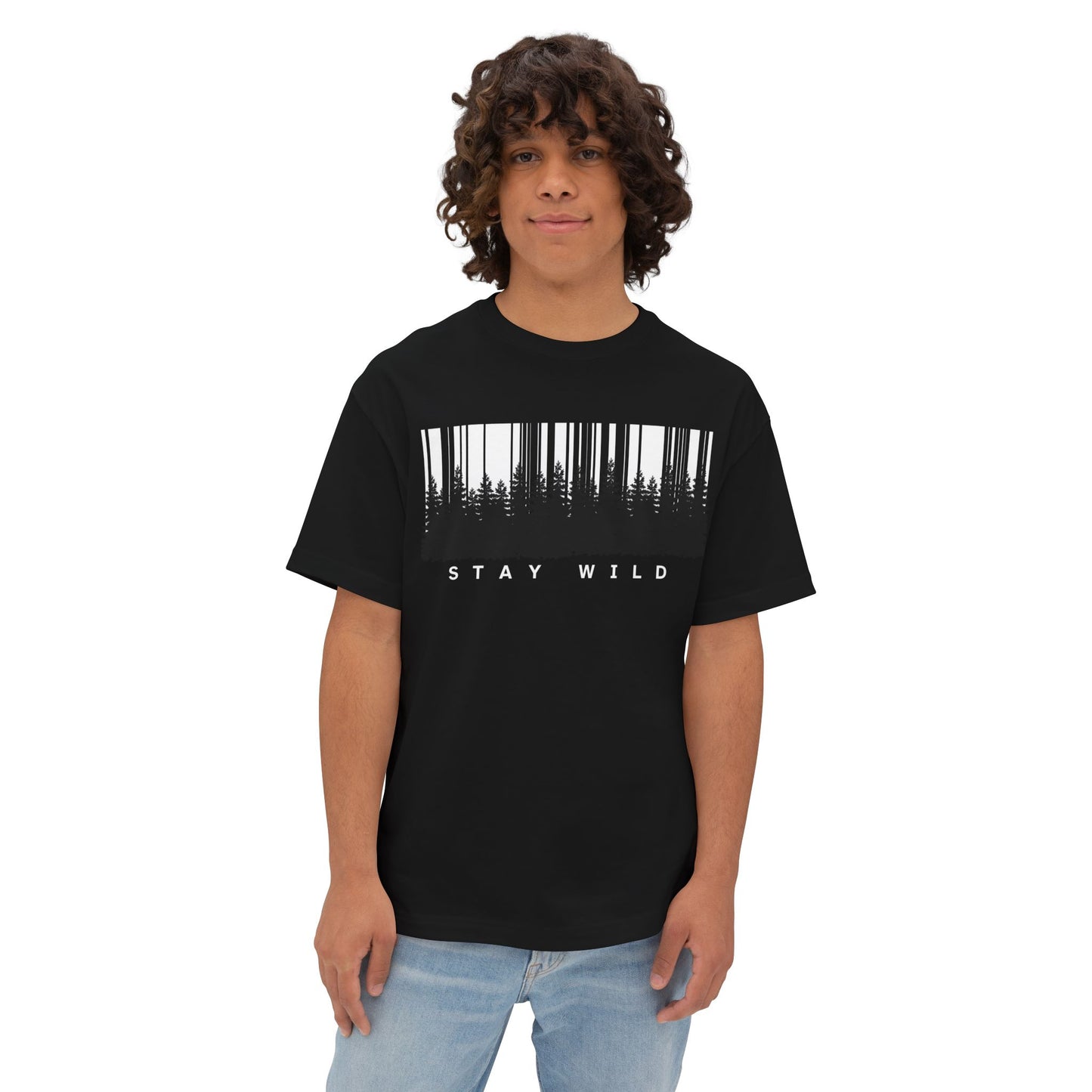 Stay Wild Forest Barcode Tee