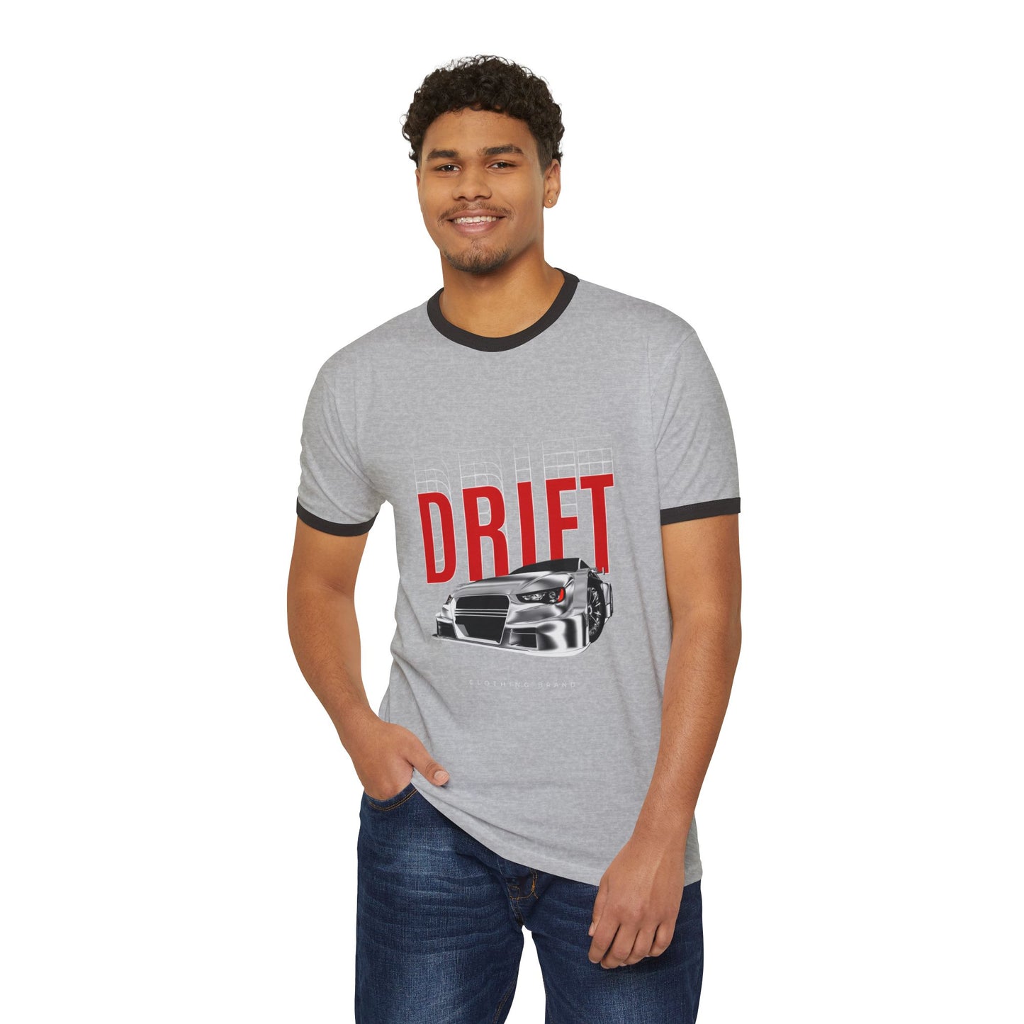 Drift Racing Car Ringer Tee — Vintage Motorsport Drift T‑Shirt
