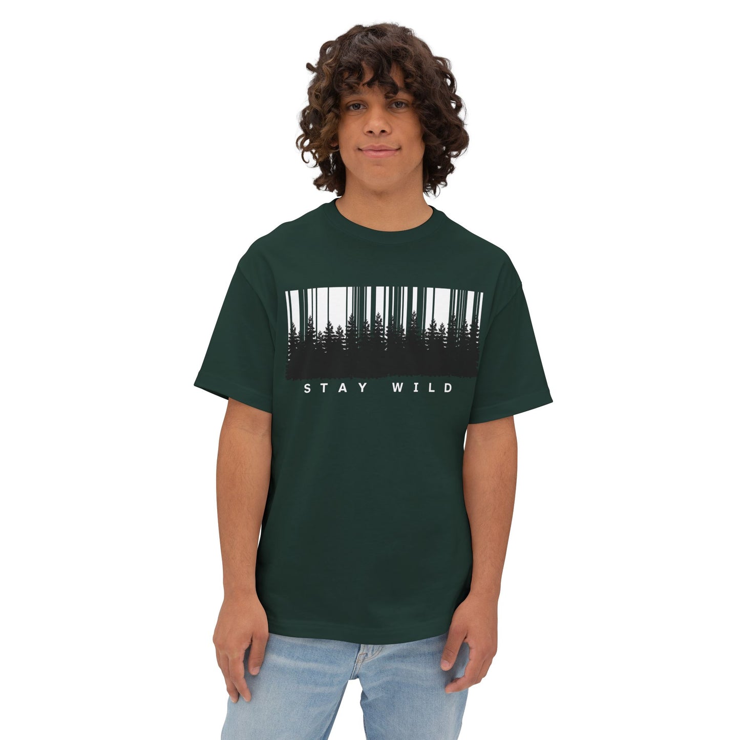 Stay Wild Forest Barcode Tee