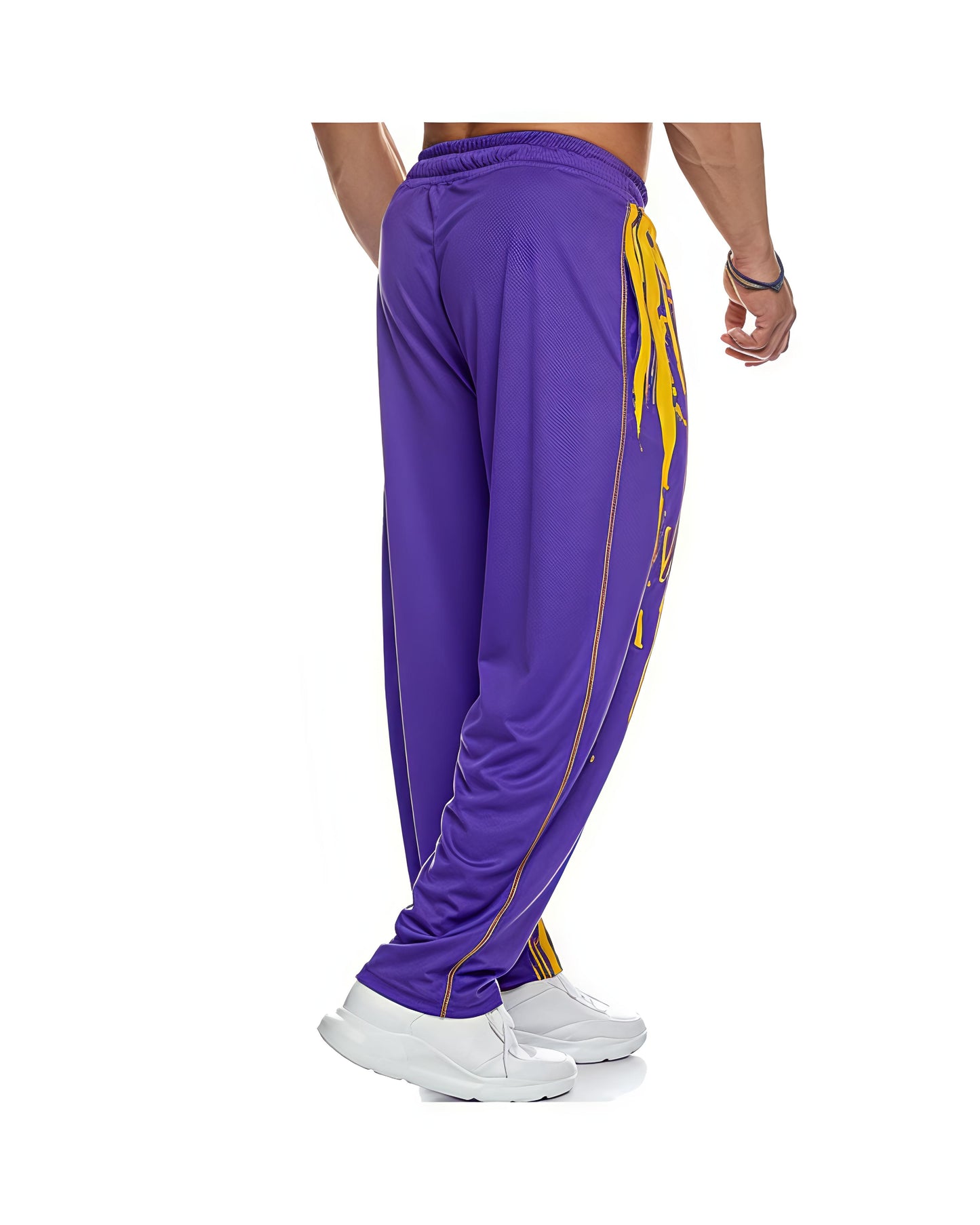 Men's Sports Workout Casual Loose Quick Dry Printed Trousers