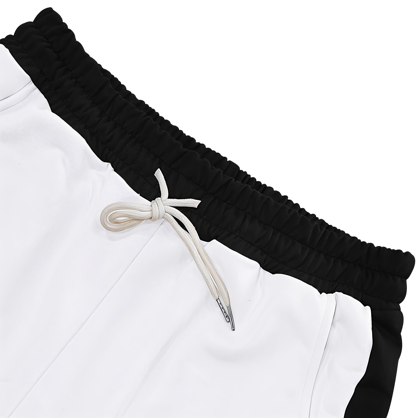 Loose Color Contrast Patchwork Straight Wide Leg Sweatpants